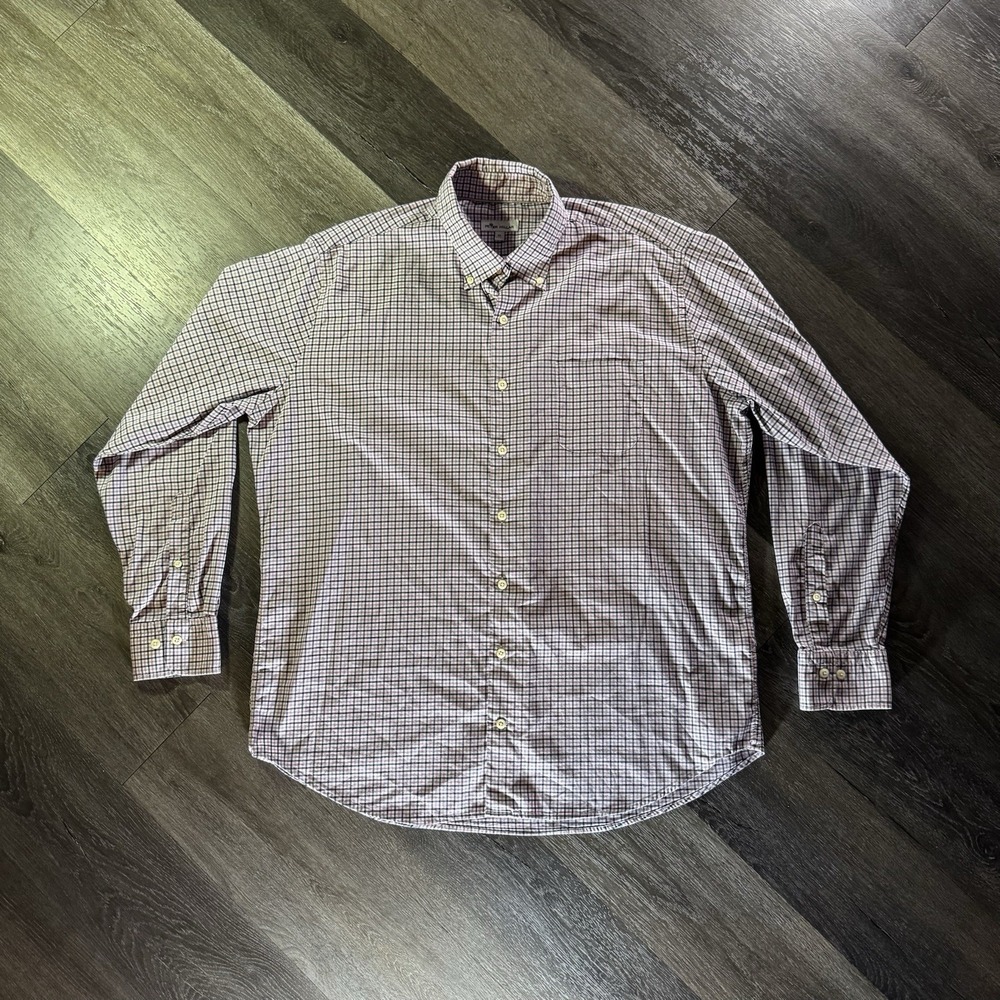 Peter Millar Plaid Button Down Shirt Size XL